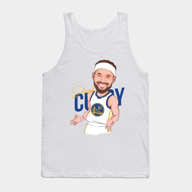Steph Curry Golden State Warriors Tank Top by portraiteam